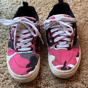 Vans Kids Sneakers in Pink and Black Camo